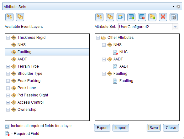 Additional attribute fields